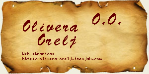 Olivera Orelj vizit kartica